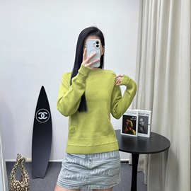 G家25秋冬新款上新 圆领针织马海毛套头经典刺绣凯旋门logo设计气