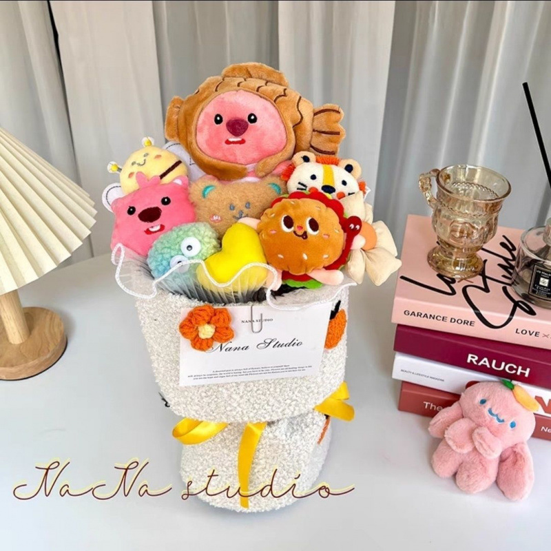 Regalo de Año Nuevo, muñeca Kuromi, ramo de dibujos animados, flor eterna, regalo de cumpleaños para niñas y novias