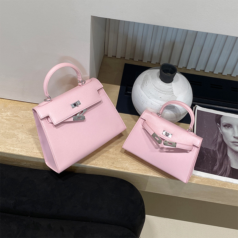 Palm Print Second Generation Kelly Bag 2026 New High-End Women's Bag Mini Handbag Textured Crossbody Bag for Women