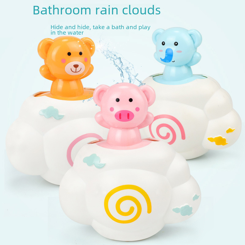 Cartoon interactive toy play in water for swimming for bath