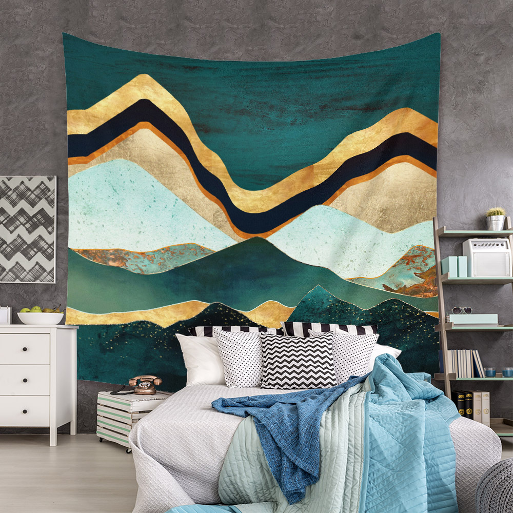 Bohemian Moon Mountain Painting Wall Cloth Decoration Tapestry Wholesale Nihaojewelry display picture 16