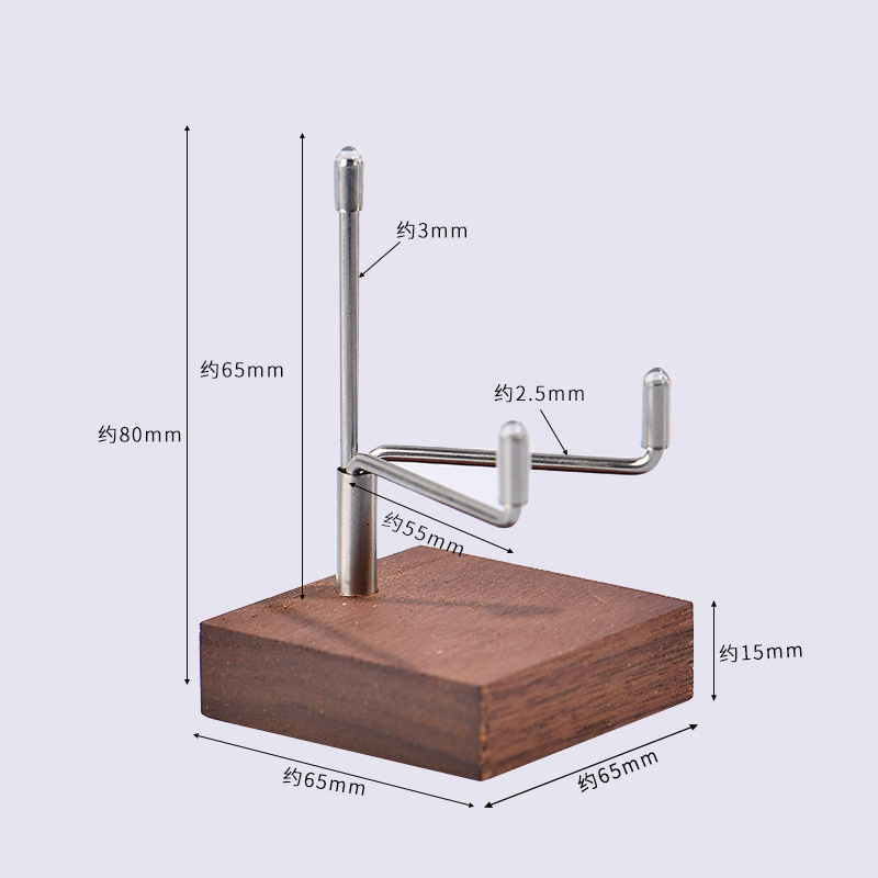 Brújula de nogal 65 mm (plata)