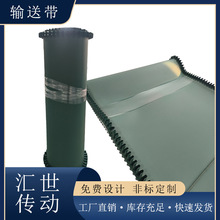 厂家直销 绿色防跑偏 PVC 输送带 工业轻型流水线挡圈皮带