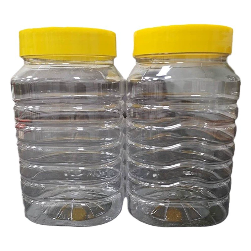 Пластиковая бутылка с крышкой 1,5 л пищевая пластиковая бутылка квадратная пластиковая банка герметичная банка прозрачная пластиковая банка