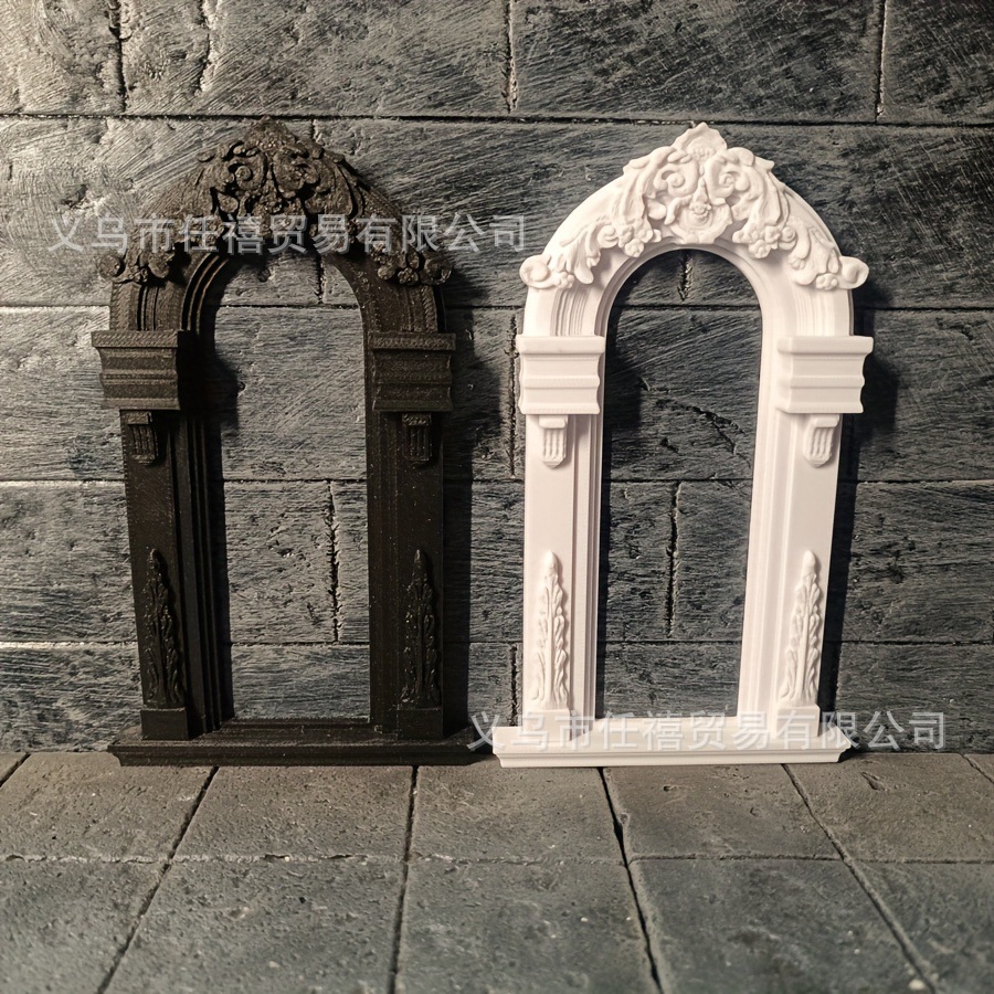 欧式婚礼花门模型窗娃娃屋家具DIY手工建筑模型窗布景BJD周边
