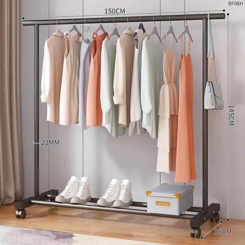 percha de ropa tipo piso para uso doméstico de alto grado colgar prendas de ropa rack varilla telescópica especial para balcón edredón