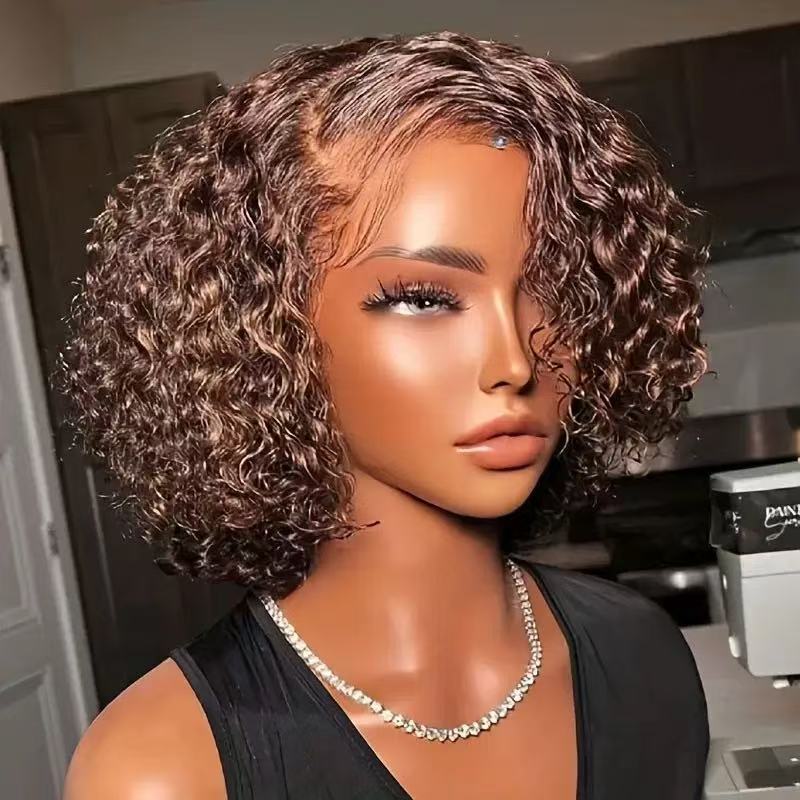 Moda transfronteriza elegante dama venta caliente Front lace wig peluca de pelo largo y rizado antes de encaje de fibra química