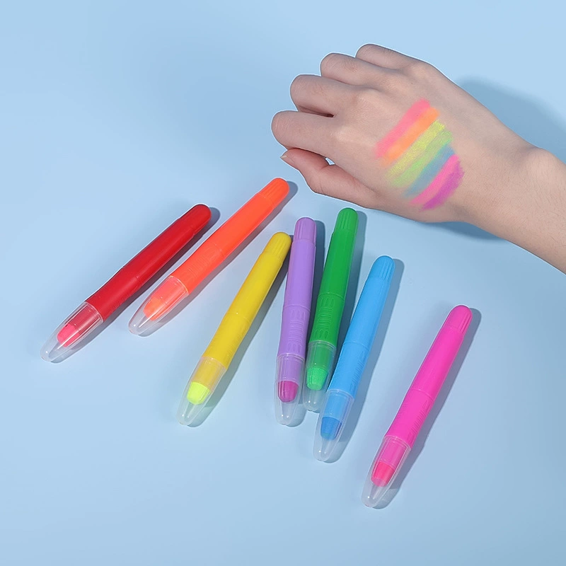 Светящиеся в темноте мелки для рисования на лице и теле, водорастворимые фломастеры для Хэллоуина, УФ-мелки для фестивального макияжа