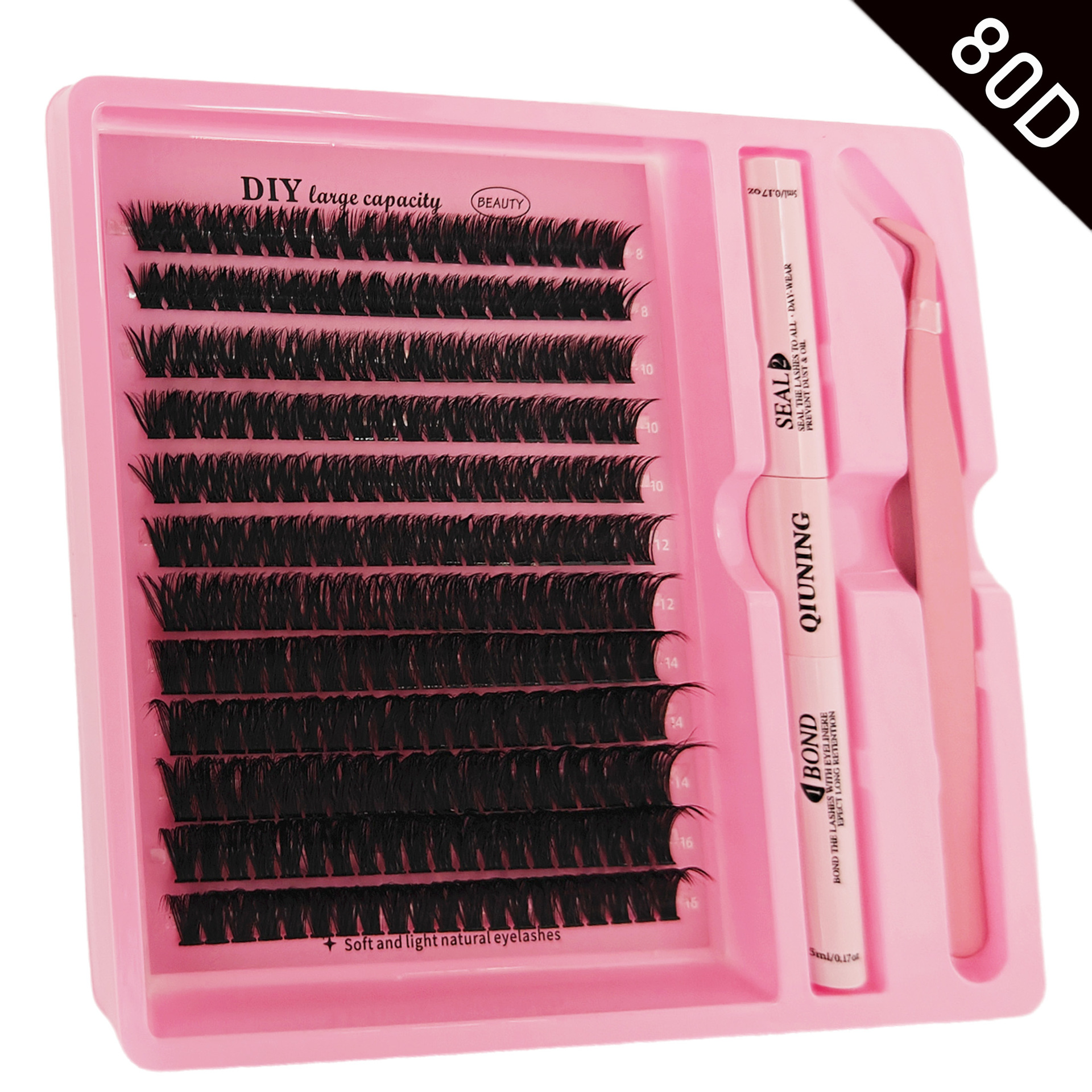 Cross-border DIY segmentación de pestañas conjuntos de pestañas falsas BOND y SEAL extensiones de pestañas de longitud mixta de pelo suave