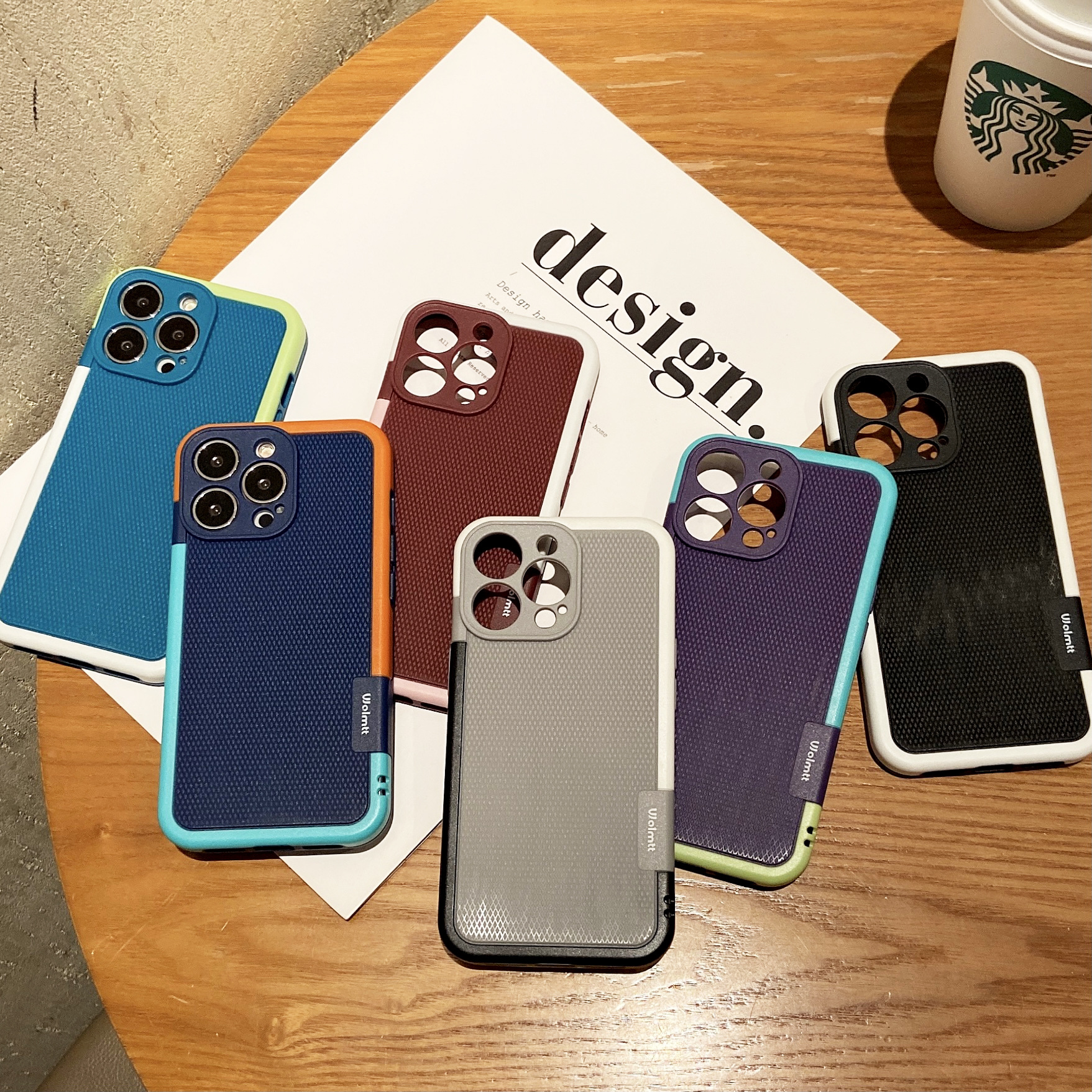 Suitable for Apple 13 Promax Korean version with dual color border phone ca, XL 11 12 slip and anti drop protective_voghion.com