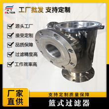 海特濾器 籃式過濾器HTT450X100 污水處理設備 不銹鋼材質 管道過