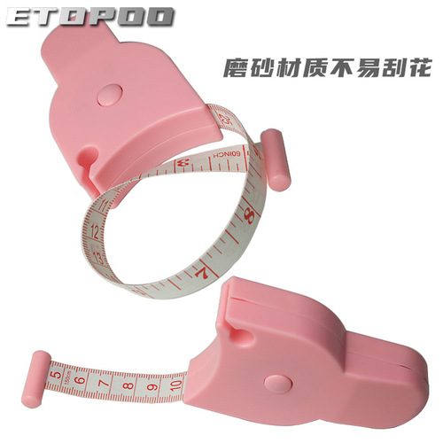 ETOPOO boutique recommendation 1.5M metric and inch BMI waist ruler portable torch waist ruler handle tape measure