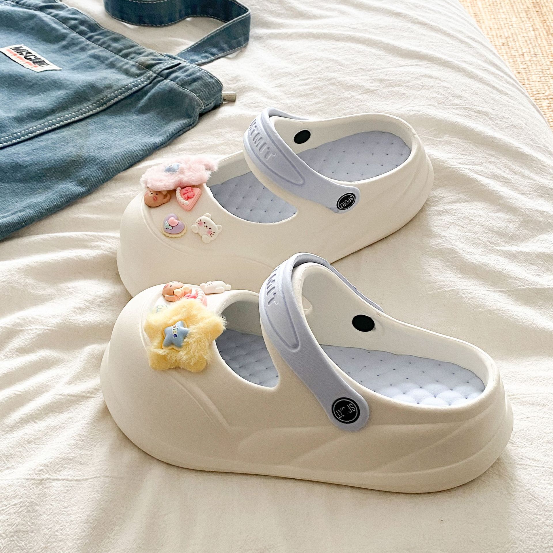 흰색 파란색 별 귀여운 고양이