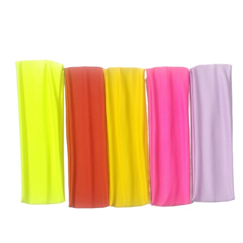 Western European Geometric Yoga Head Scarf Exercise Sport Band for Women Sweat Absorbent Running Headband Wide Edge Fabric Fitness Sweatband