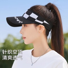 夏の日焼け止めサンハット通気性カジュアル中空帽子屋外ひさし帽子韓国スタイルの女性のファッションニット帽子