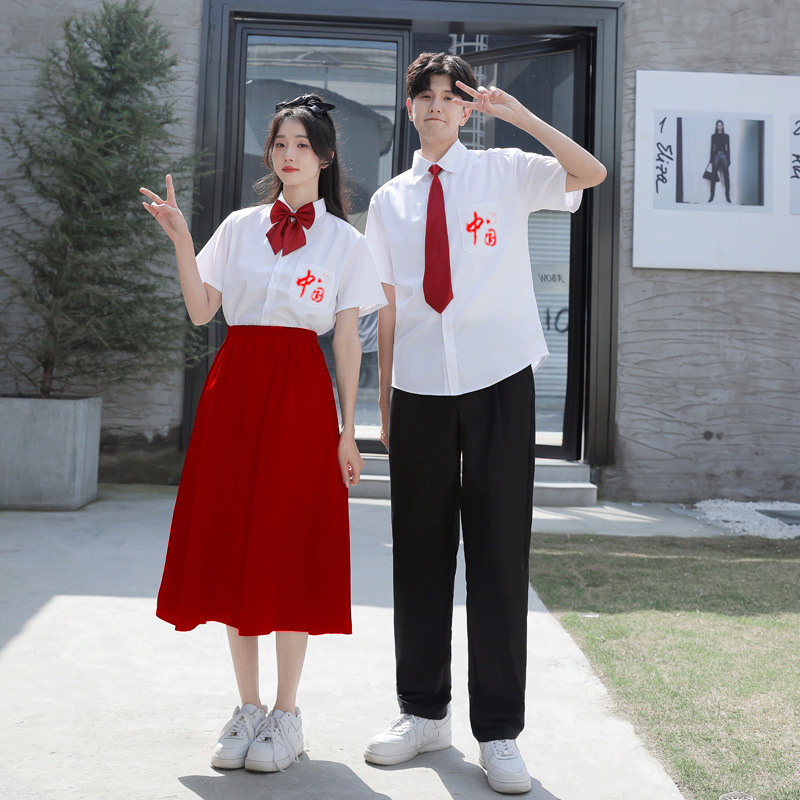 学院風班服五四節愛国大合唱団試合服装小中学生集団詩朗読公演服|undefined