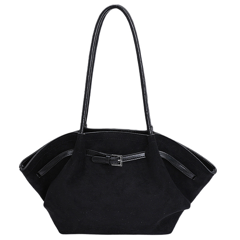 Transfronterizo retro alta sensación portátil brazaleta de gran capacidad bolsa tote para mujeres otoño y invierno 2025 nueva bolsa de hombro plegada