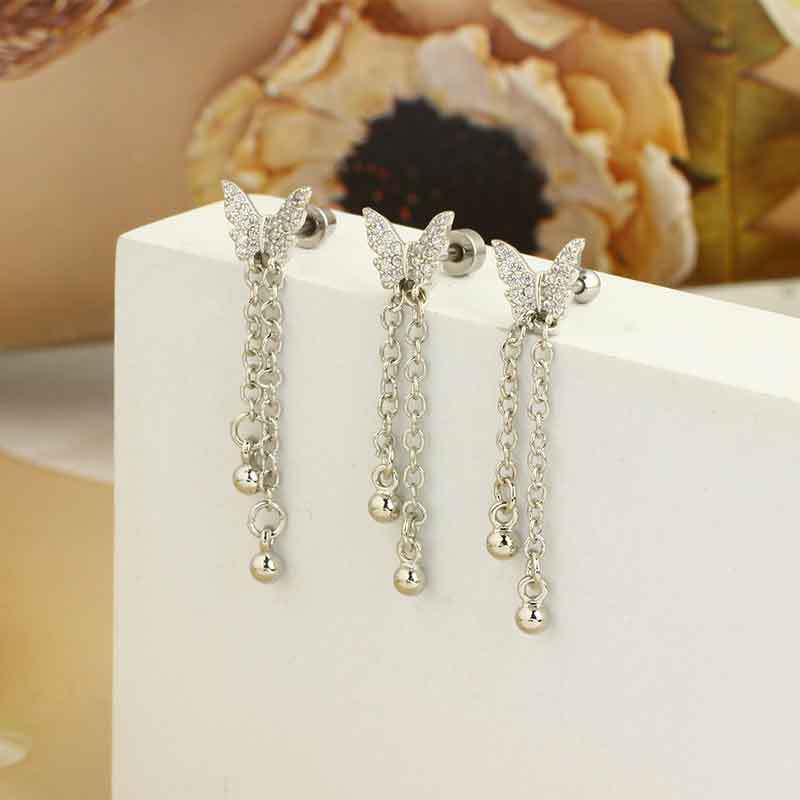 Pointed titanium steel lip stud product view