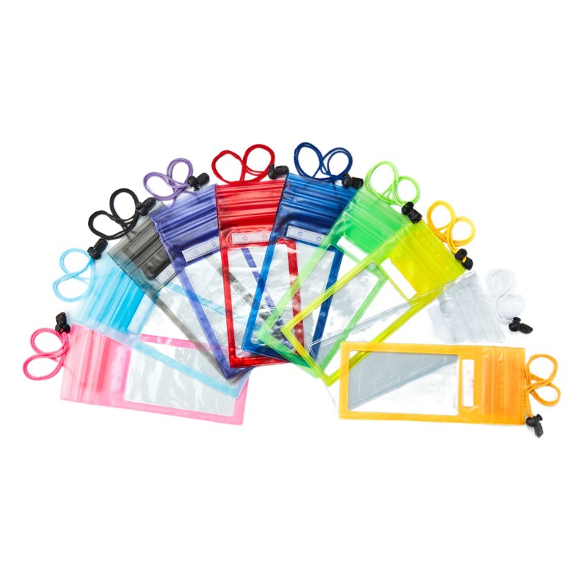 Bolsa impermeable para teléfono de tres capas de PVC para parques acuáticos, bolsa transparente para teléfono para nadar, compatible con pantallas táctiles para teléfonos Apple, funda flotante para teléfono. image 1