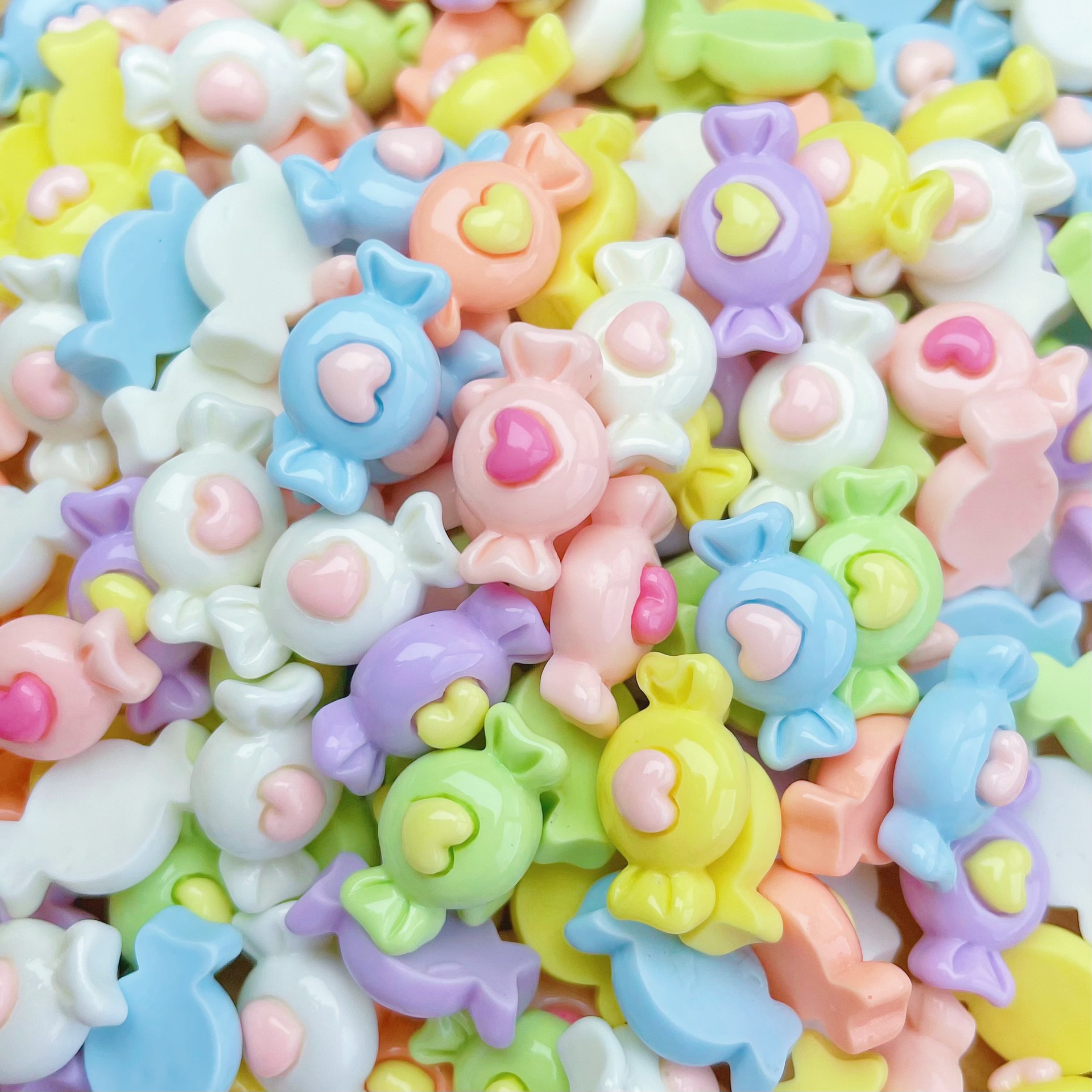 Mini brillante accesorios de resina caramelo flor paraguas tamaño pequeño uñas arte DIY joyería crema pegamento borde a juego horquilla