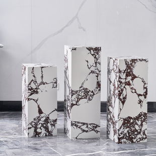 Artificial Stone Marble Sculpture Decoration Base Hotel Shopping Mall Display Table Stone Pier Floor Decoration Base Stone Pillar