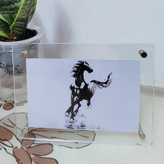 Acrylic photo frame table 6-inch postcard photo display A4 poster frame double-sided transparent 7810 wall hanging ins