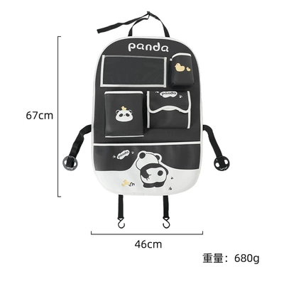 Car Seat Back Storage Bag Hanging Bag Car Seat Back Anti-Kick Pad Multifunctional Car Rear Seat Storage Bag (Chair back anti-kick pad) - panda-panda-storage-bag-dirt-resistant-and-wear-resistant