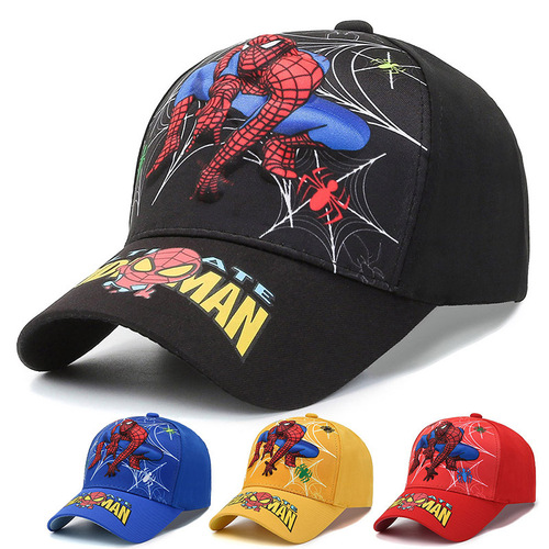 Children's Spider-Man baseball cap cute cartoon sun hat outdoor sunscreen sunshade baby visor
