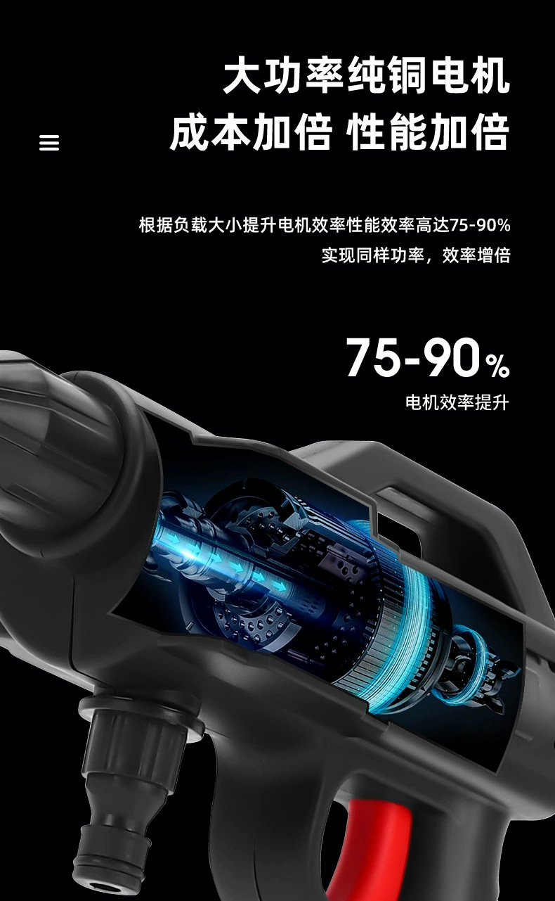 Portable Car Wireless Car Washing Machine Household Rechargeable Cleaning Brush Car Artifact High-Pressure Water Pump Lithium Battery Car Washing Water Gun