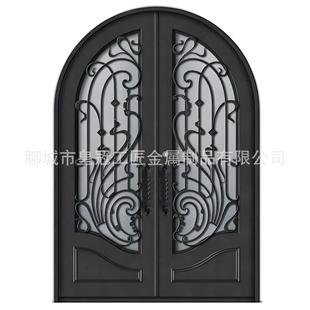 Wrought Iron Entrance Door, Factory Direct Supply for Villa Entrance Anti-Theft Wrought Iron Door, Hand-Forged Wrought Iron Entrance Door