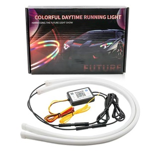 Car Symphony Led High-Brightness Light Guide Running Horse Streamer Steering Tear Eye Light Start Scanning Welcome Decoration Daytime Running Light