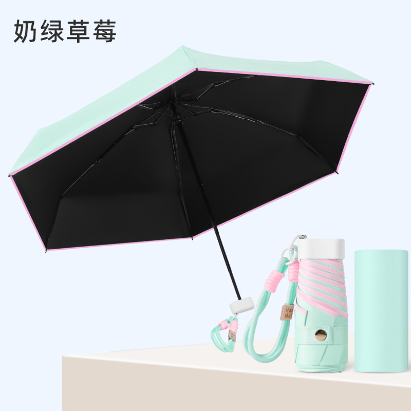 カラフルなパラコードフラット 50% off ビニール傘ミニ超軽量傘晴雨兼用日焼け止め UV 保護傘女性用|undefined
