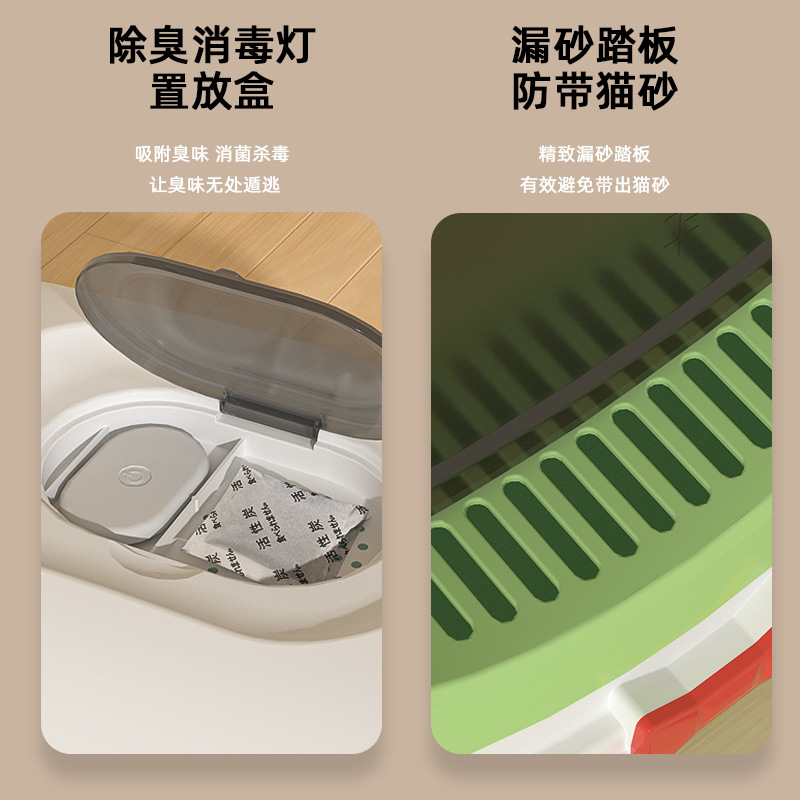 Extra grande completamente cerrado caja de arena para gatos de aspecto alto clamshell fácil de limpiar anti-Splash extraíble fabricante en stock pelo rápido