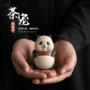 手工紫砂陶瓷熊猫茶玩