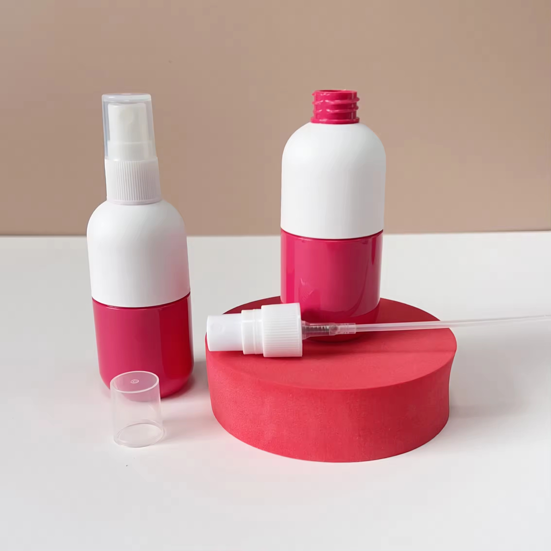 热卖胶囊瓶60毫升370毫升PET沐浴露护发素化妆品塑料包装泵瓶