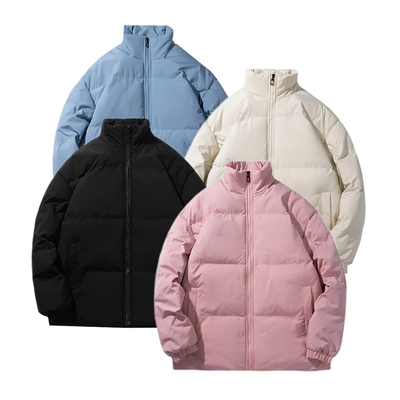 Chaqueta de hombre de invierno engrosado marca de moda de gran tamaño de collar suelto chaqueta de plumón de pareja de color sólido fabricantes de chaqueta de plumón