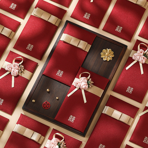Wedding Red Envelope Bag Wedding Special Creative Personalized High-end 2024 New Best Friend Suitable Red Packet Supplies