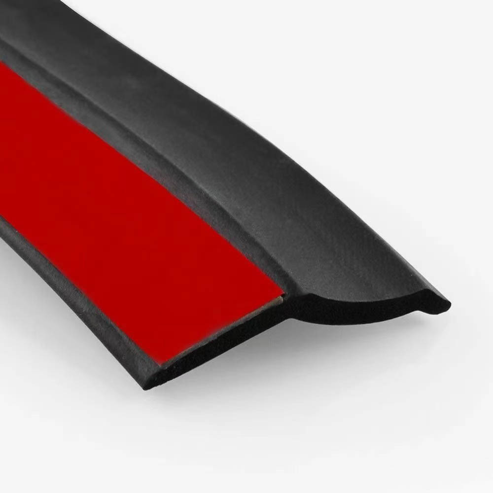 L-Shaped Anti-Collision Rubber Strip for Modified Side Skirts, Universal Car Door Edge Front Spoiler Strip, Anti-Kick and Anti-Scratch Front Lip Decoration, Thickened