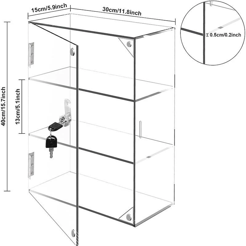 Аcrylic stand, storage system, small toy, doll, 3 floors, collection