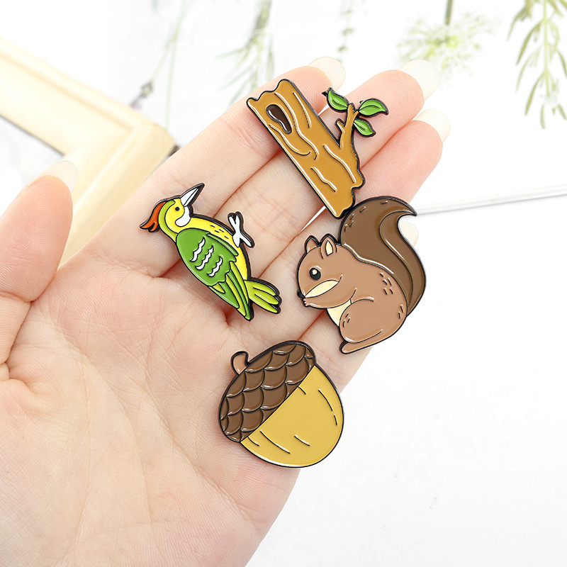 Cartoon Style Cute Animal Pine Cones Banana Alloy Enamel Women's Brooches display picture 3