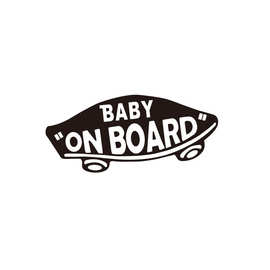 跨境车贴Baby on board 宝宝反光车贴警示车贴汽车宝宝车尾后窗贴