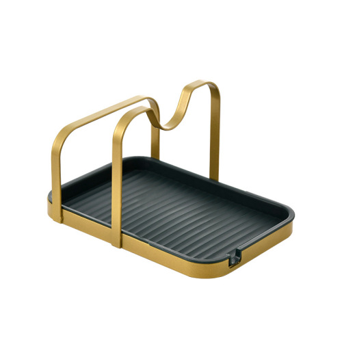 Household drain pot lid rack kitchen chopping board chopping board iron storage rack with drain pan countertop pot lid storage rack