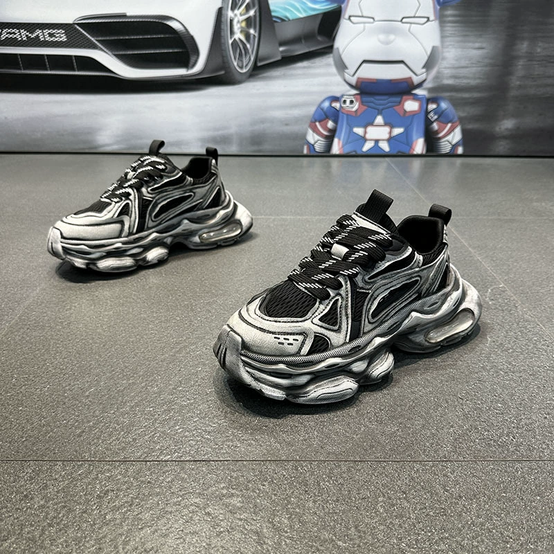 Мужские кроссовки 2024, летние, новые, дышащие, сетчатые, в стиле «dad shoes», удобные, универсальные, на толстой подошве, мужские спортивные кроссовки dl