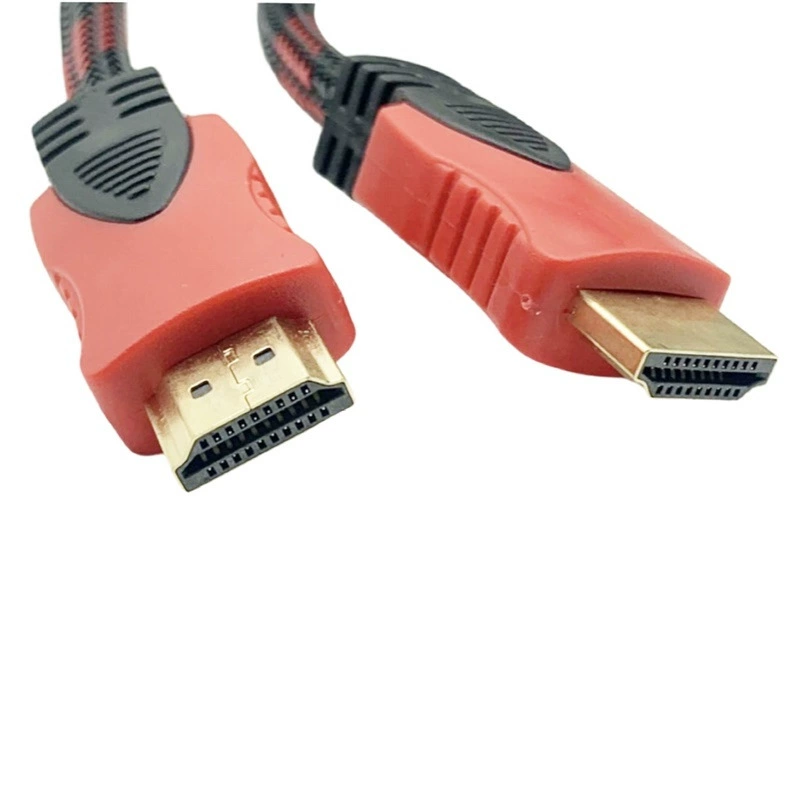 Кабель HDMI версии 1.4, HDMI кабель 1,5 метра, кабель подключения к компьютеру HDMI, кабель высокой четкости, медь, сталь с медной облицовкой, красно-чёрный