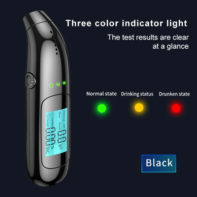 Drunk Driving Tester, Non-Contact Other Automotive Safety Supplies - c06-alcohol-tester-english-and-russian-packaging-english-display-black