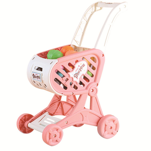Cart Toys Baby Learning to Walk Hand-Pushed Stroller for Children Playhouse Grocery Shopping Mall Simulation Set for Boys and Girls