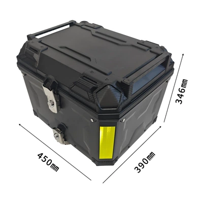 Large-Capacity Electric Vehicle Trunk, High-Strength Quick-Release Rear Box, Motorcycle Electric Vehicle Tail Box, Delivery Storage Box (Motorcycle trunk) - 55l-plastic-tail-box-carbon-steel-bottom-plate-leather-lining-reflective-strips-installation-accessories