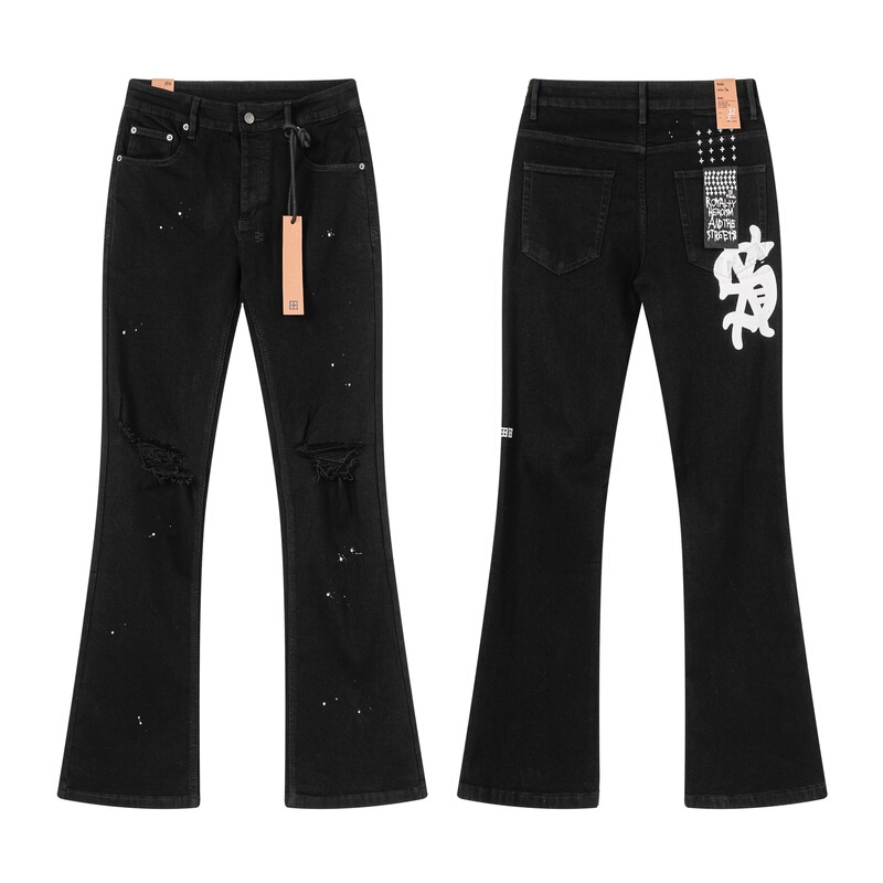 Foreign Trade American Fashion Ksubi Retro Ripped Washed High Street Unisex Casual Trendy Slim Fit Skinny Stretch Jeans