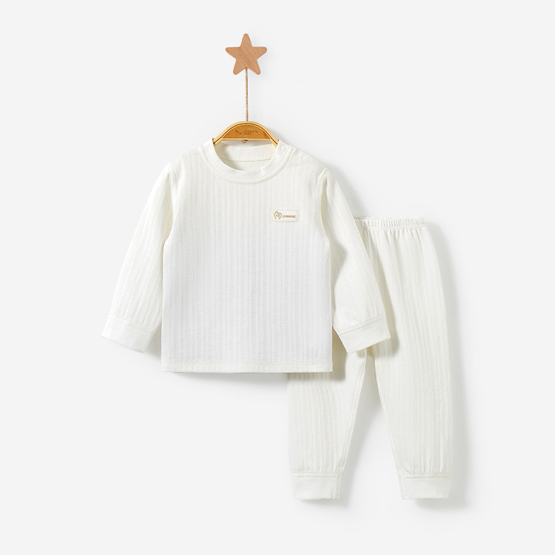 Ropa interior para niños traje de primavera, otoño e invierno para niños y niñas de algodón puro cálido traje dividido bebé otoño ropa pantalones largos