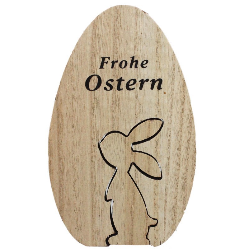 Mayorista ornamentos europeos huevos de conejo estilo idílico creativo artesanías de madera sala de estar hogar decoración de conejo de Pascua